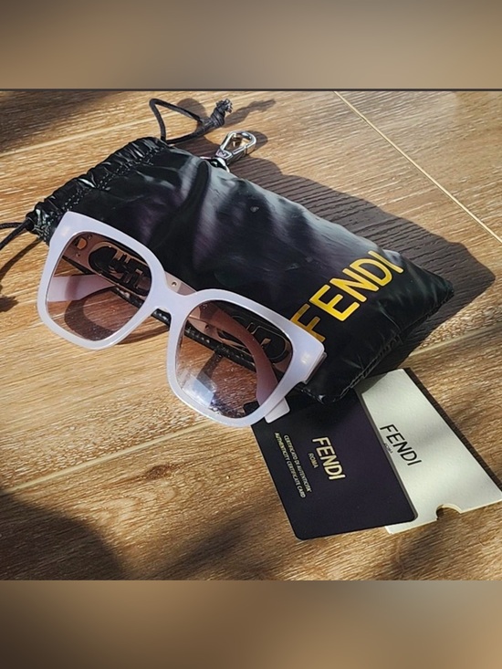 Fendi Accessories - Fendi Lavender Acetate Square-Style Sunglasses